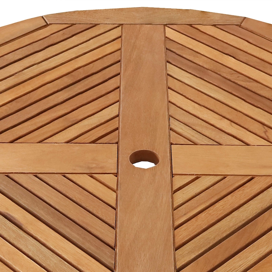 Image 873087_ALTMORE4.jpg, Product 873-087 / Price $451.45, Meranti Wood Round Outdoor Dining Table - Teak Oil Finish from Sunnydaze Décor on TSC.ca's Home & Garden department