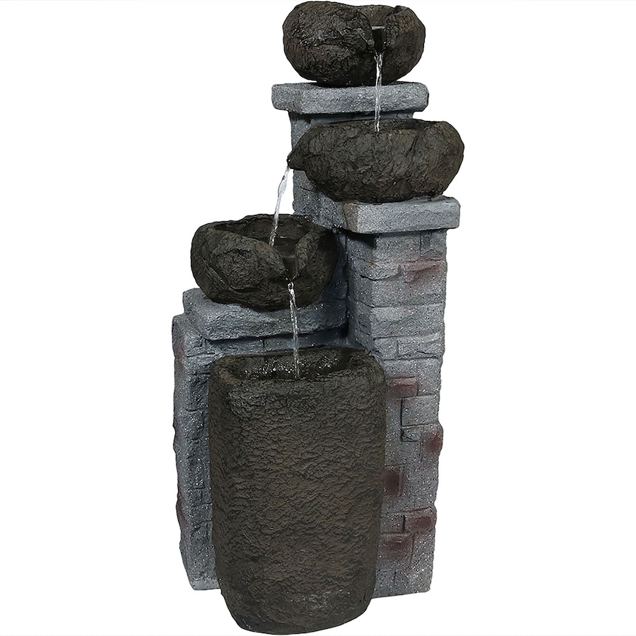 Image 873139.jpg, Product 873-139 / Price $493.05, Cascading Stone Bowls Solar Fountain from Sunnydaze Décor on TSC.ca's Home & Garden department