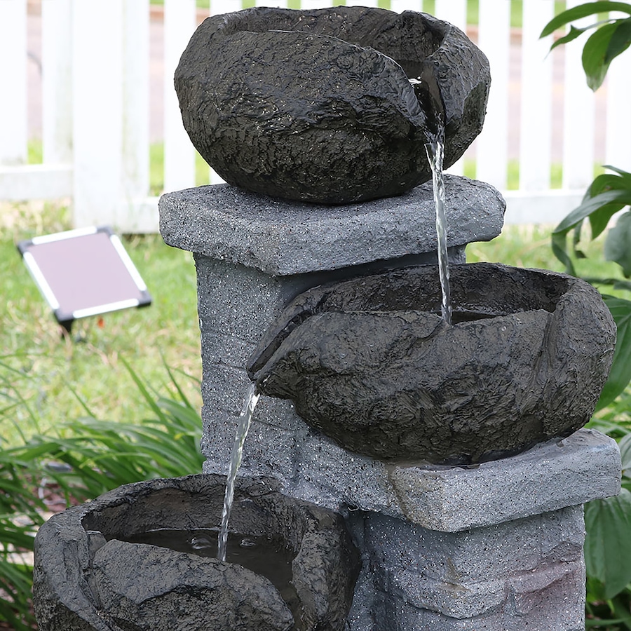 Image 873139_ALTMORE18.jpg, Product 873-139 / Price $493.05, Cascading Stone Bowls Solar Fountain from Sunnydaze Décor on TSC.ca's Home & Garden department