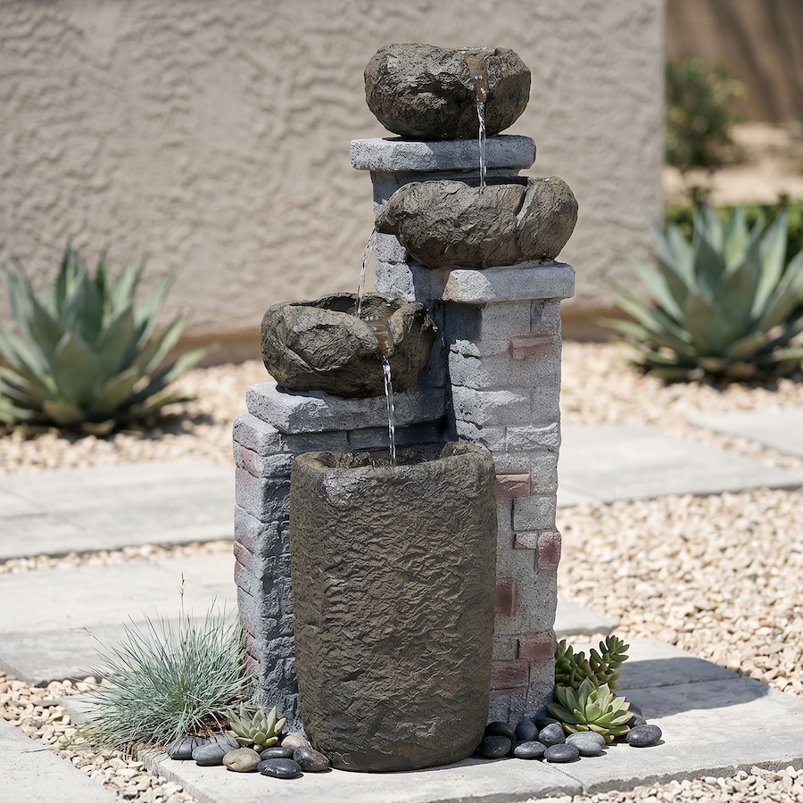 Image 873139_ALTMORE19.jpg, Product 873-139 / Price $493.05, Cascading Stone Bowls Solar Fountain from Sunnydaze Décor on TSC.ca's Home & Garden department