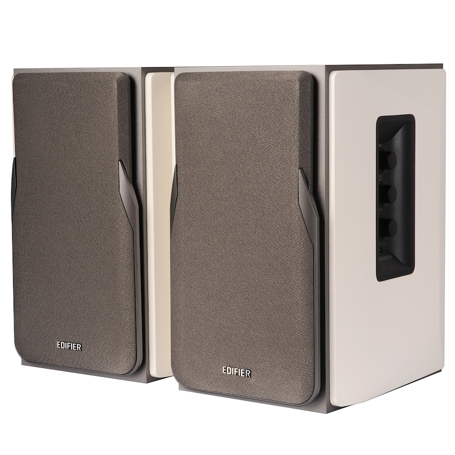 Image 873144.jpg, Product 873-144 / Price $209.99, Edifier R1380DB Active Bluetooth Bookshelf Speakers - Optical/Coaxial Input - 2.0 Wireless Studio Monitor Speaker - 42W RMS - White from Edifier on TSC.ca's Electronics department