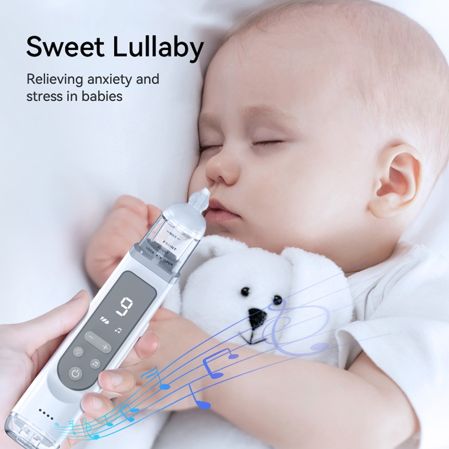Image 873148_ALTMORE2.jpg, Product 873-148 / Price $59.99, Baby nasal aspirator | nose sucker | Electric Baby nasal care | Automatic baby nose cleaner| USB rechargeable| 9 snot sucker modes | Music & Colorful light soothing function from IMGadgets on TSC.ca's Health & Fitness department