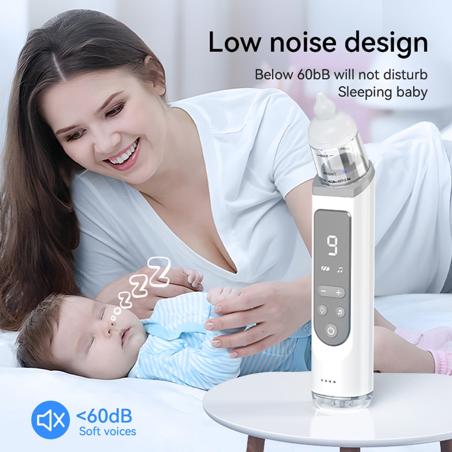 Image 873148_ALTMORE5.jpg, Product 873-148 / Price $59.99, Baby nasal aspirator | nose sucker | Electric Baby nasal care | Automatic baby nose cleaner| USB rechargeable| 9 snot sucker modes | Music & Colorful light soothing function from IMGadgets on TSC.ca's Health & Fitness department