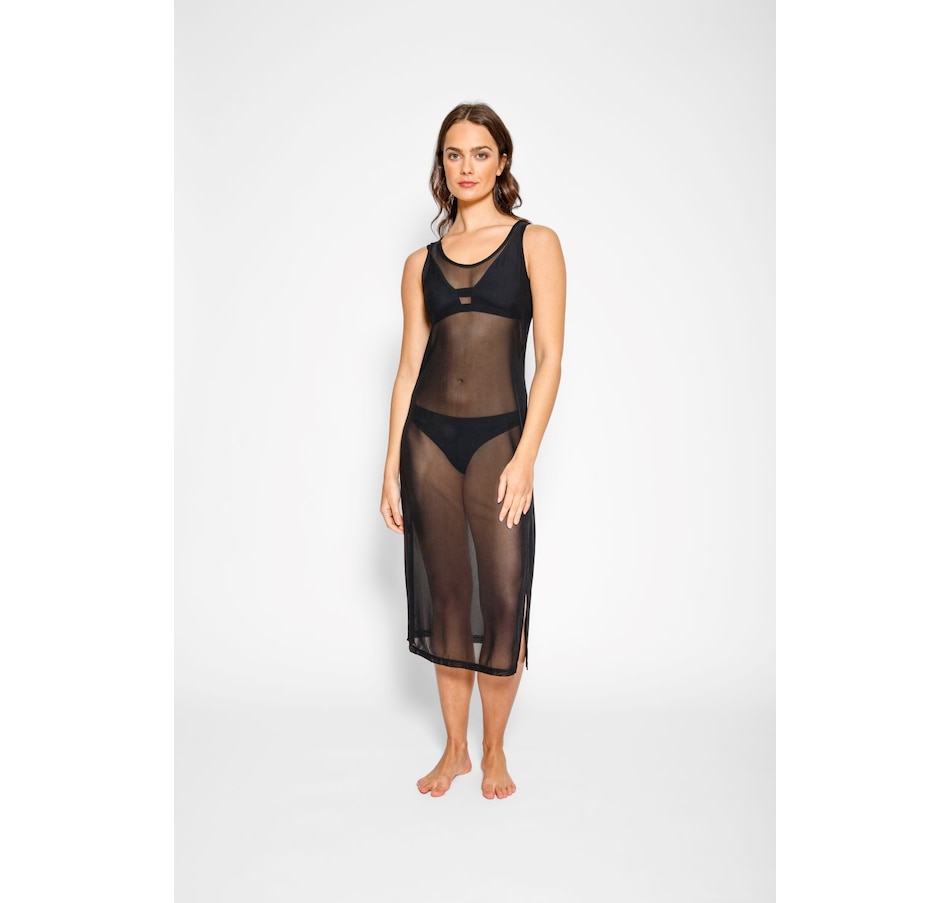 Image 873180_ST01.jpg, Product 873-180 / Price $60.00, Escape Mesh Slip Midi Tank Dress from Koy Resort on TSC.ca's Fashion department