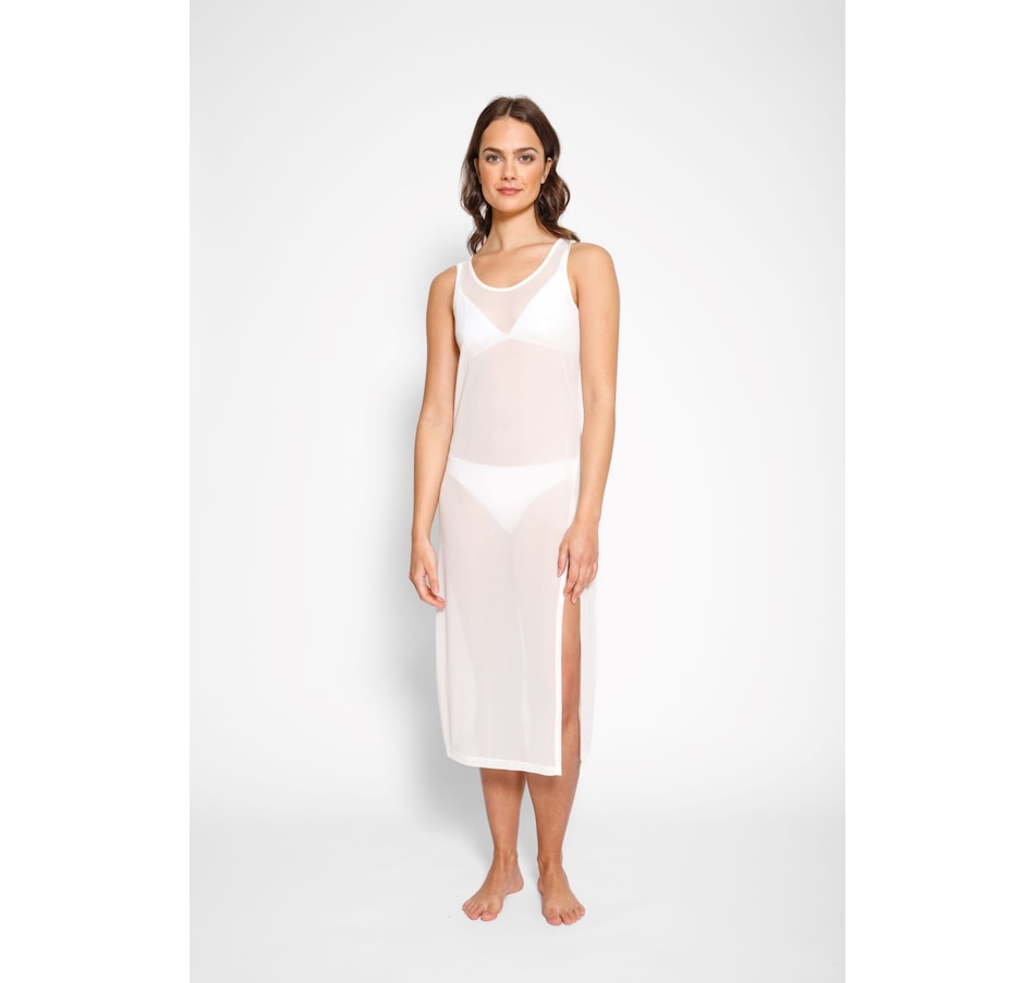 Image 873180_ST02.jpg, Product 873-180 / Price $60.00, Escape Mesh Slip Midi Tank Dress from Koy Resort on TSC.ca's Fashion department