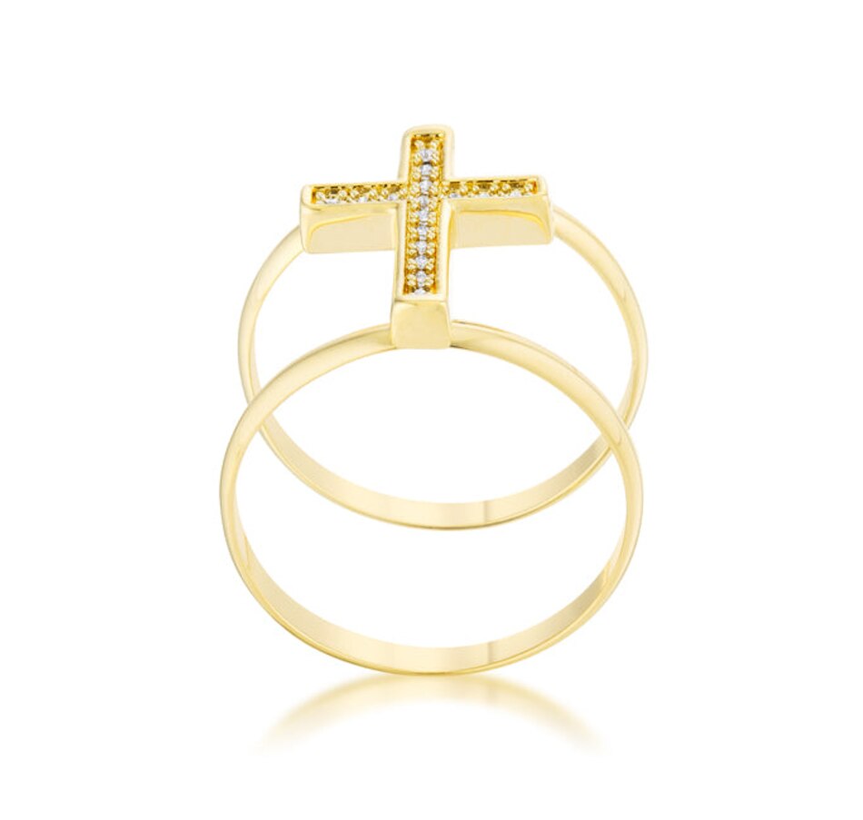 Image 873406_ALTMORE1.jpg, Product 873-406 / Price $155.75 - $165.95, Francis 0.08ct CZ Contemporary Cross Ring from Avera Group on TSC.ca's Jewellery department