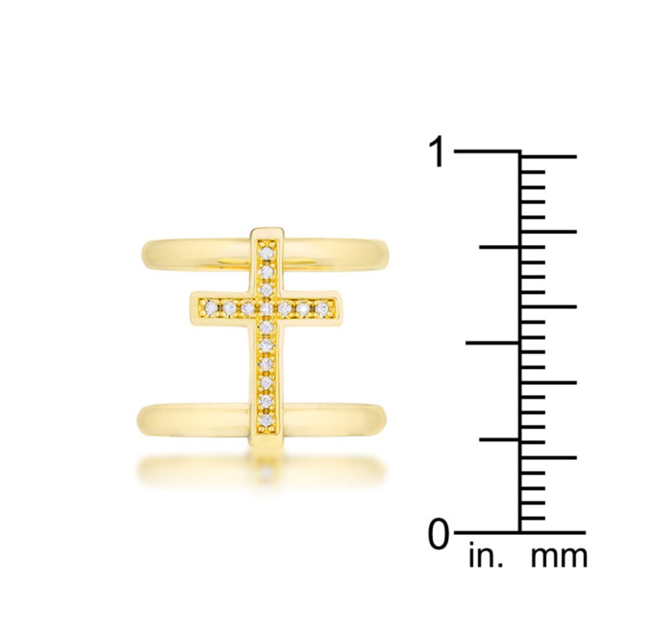 Image 873406_ALTMORE2.jpg, Product 873-406 / Price $155.75 - $165.95, Francis 0.08ct CZ Contemporary Cross Ring from Avera Group on TSC.ca's Jewellery department