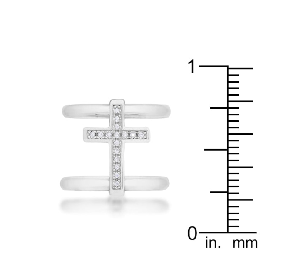 Image 873406_ALTMORE6.jpg, Product 873-406 / Price $155.75 - $165.95, Francis 0.08ct CZ Contemporary Cross Ring from Avera Group on TSC.ca's Jewellery department