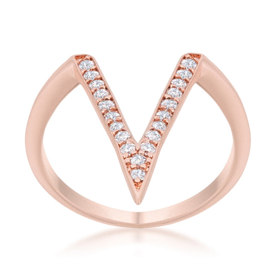 Image 873588_ALTMORE1.jpg, Product 873-588 / Price $138.27, Michelle 0.2ct CZ Delicate V-Shape Ring from Avera Group on TSC.ca's Jewellery department