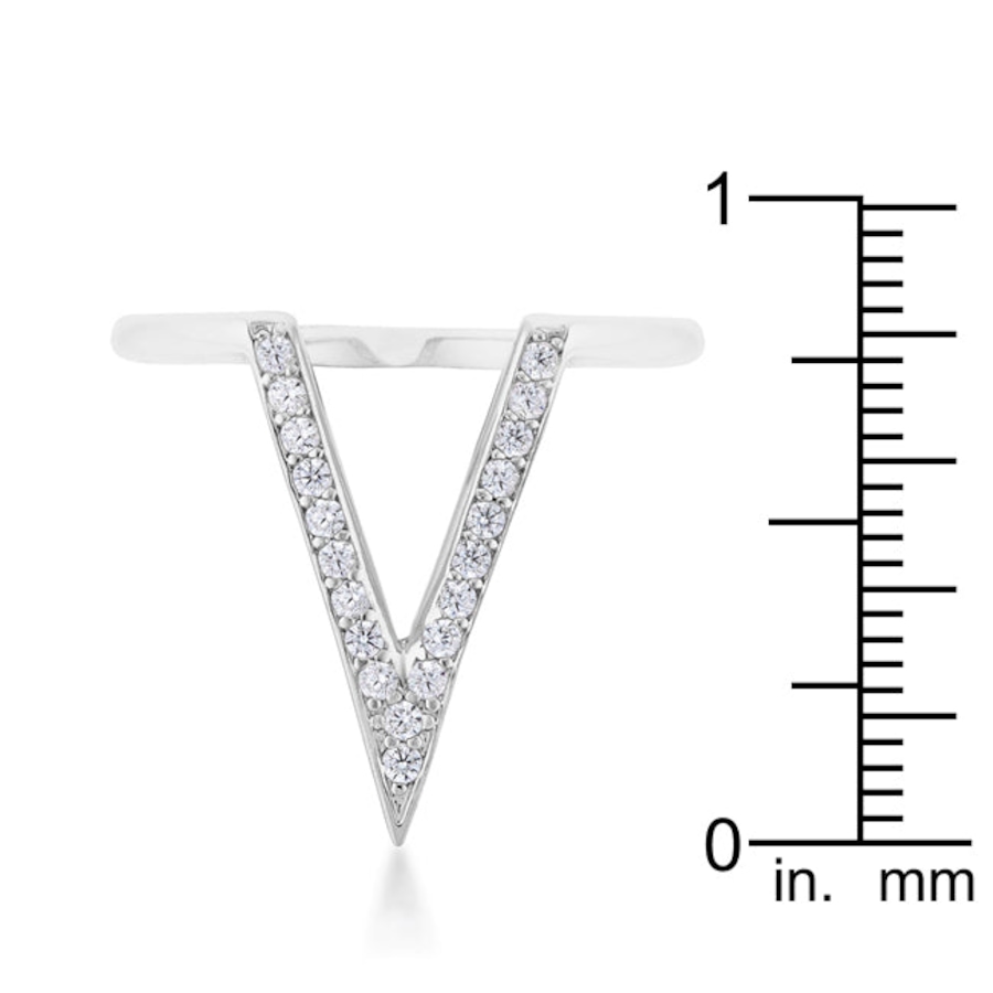 Image 873588_ALTMORE6.jpg, Product 873-588 / Price $138.27, Michelle 0.2ct CZ Delicate V-Shape Ring from Avera Group on TSC.ca's Jewellery department