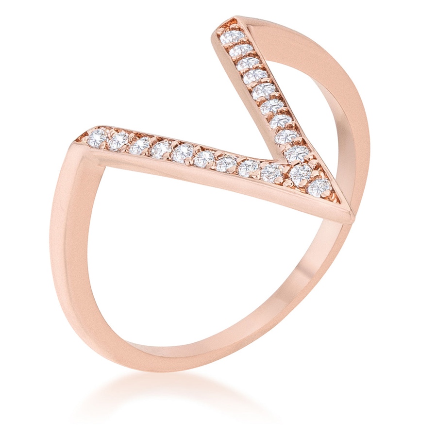 Image 873588_ST01.jpg, Product 873-588 / Price $138.27, Michelle 0.2ct CZ Delicate V-Shape Ring from Avera Group on TSC.ca's Jewellery department