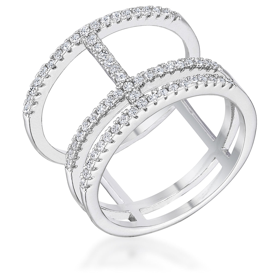 Image 873649_ST01.jpg, Product 873-649 / Price $152.81, 0.5Ct Parallel Ring with Brilliant CZ from Avera Group on TSC.ca's Jewellery department