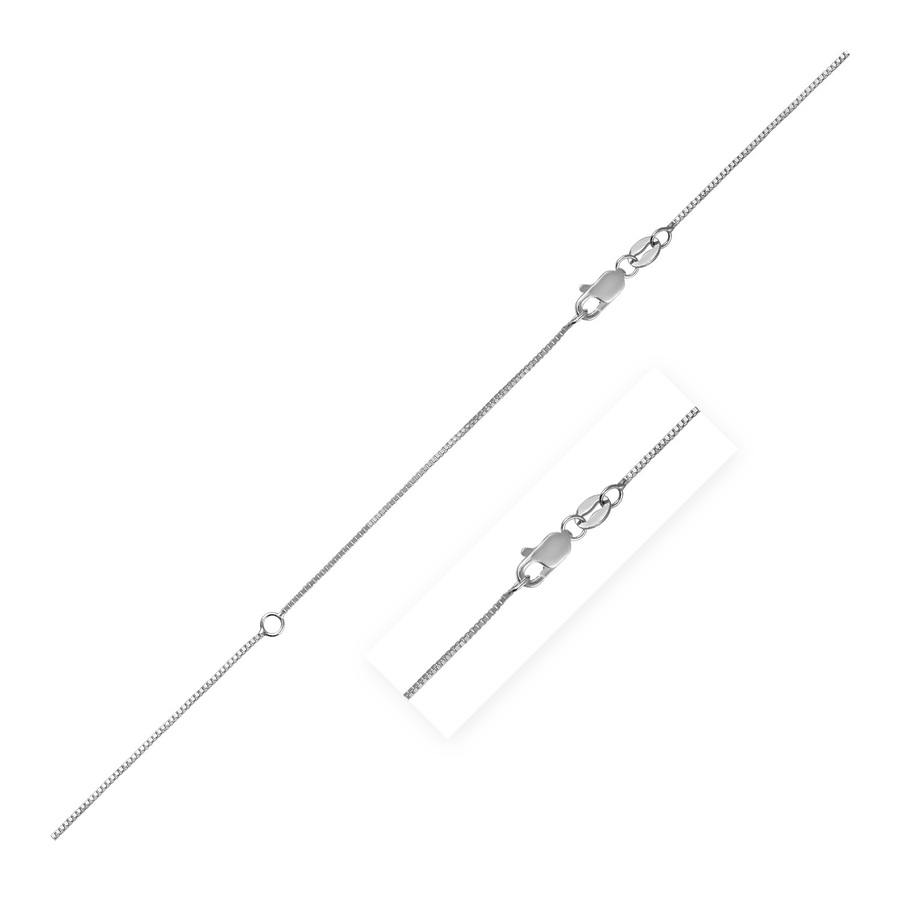 Image 875416_ST01.jpg, Product 875-416 / Price $1,316.36, Extendable Box Chain In 14K White Gold (0.70 Mm) from Avera Group on TSC.ca's Jewellery department