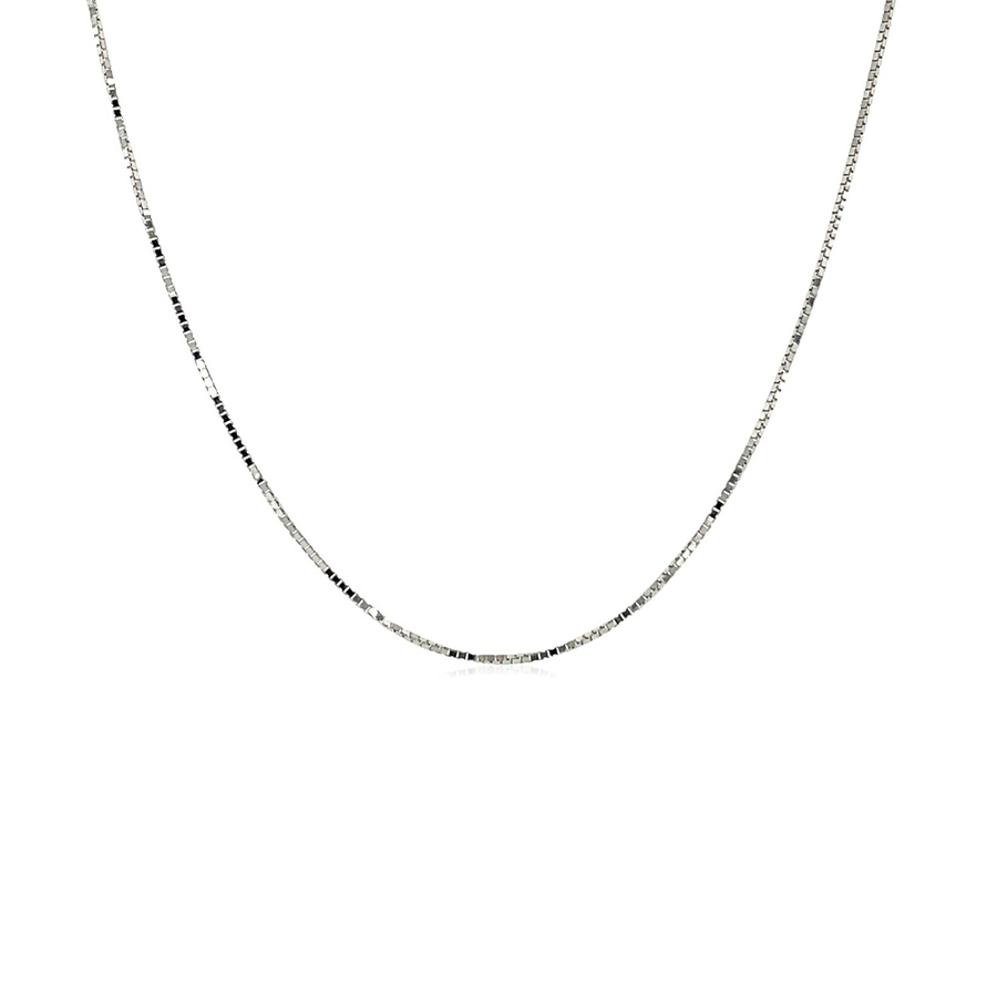 Image 876370_ALTMORE1.jpg, Product 876-370 / Price $1,225.99 - $1,304.74, 18k White Gold Box Chain 0.6mm from Avera Group on TSC.ca's Jewellery department