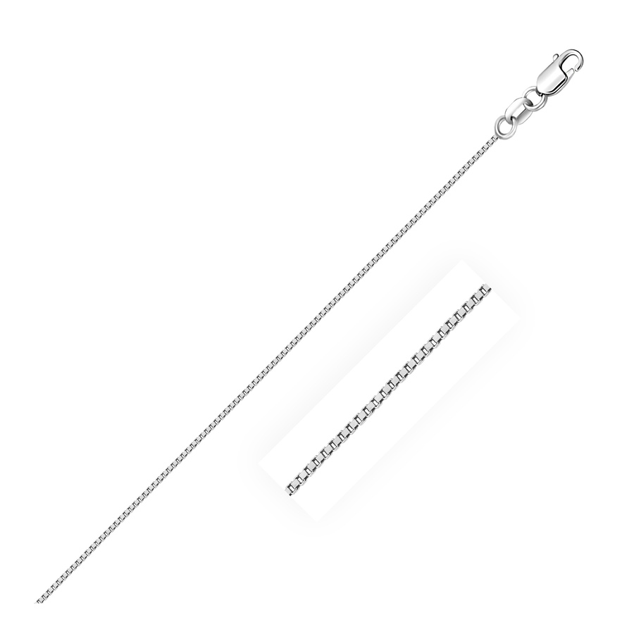 Image 876370_ST01.jpg, Product 876-370 / Price $1,225.99 - $1,304.74, 18k White Gold Box Chain 0.6mm from Avera Group on TSC.ca's Jewellery department