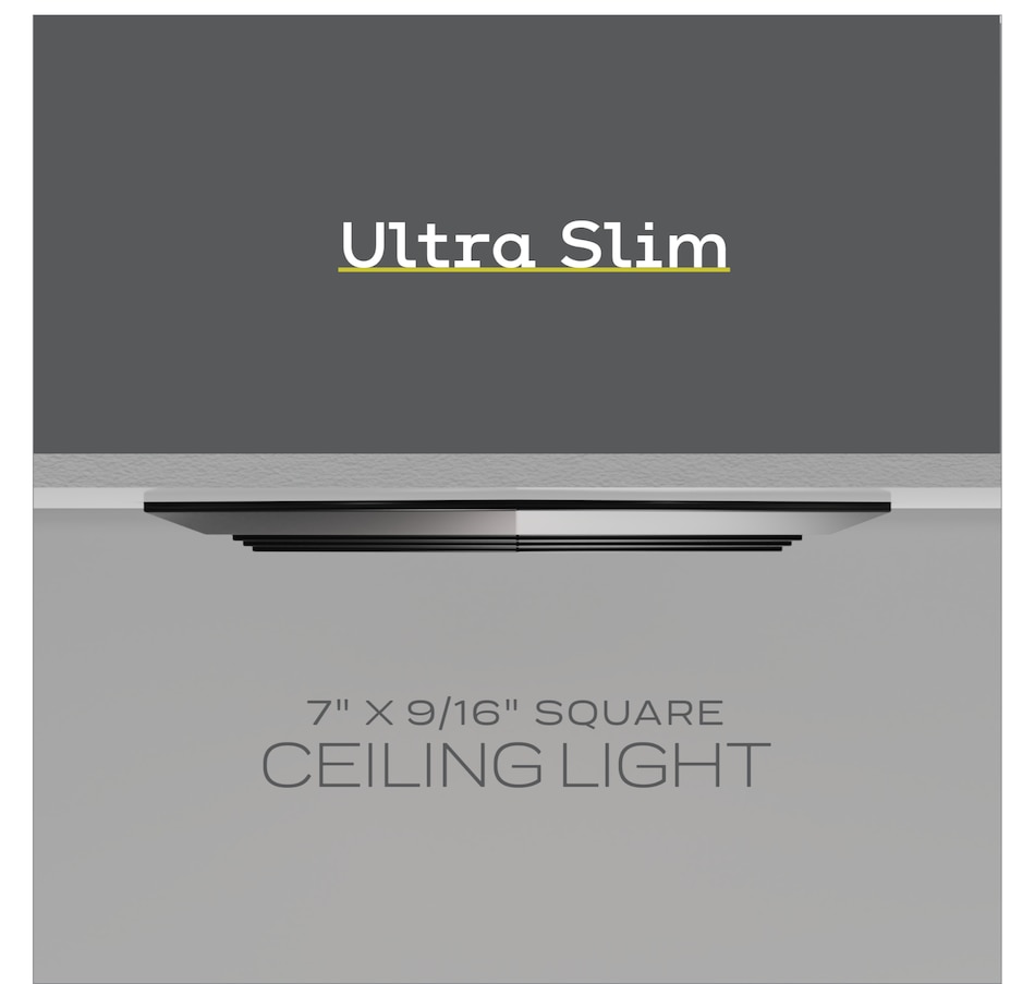 Image 877985_ALTMORE2.jpg, Product 877-985 / Price $32.00, Next Glow Ultra Slim 7" LED Ceiling Light Fixture, 3000K Square, Dimmable Flush Mount Light, Black from Next Glow on TSC.ca's Home & Garden department