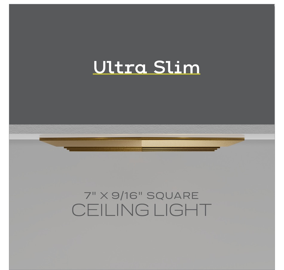 Image 877985_ALTMORE9.jpg, Product 877-985 / Price $32.00, Next Glow Ultra Slim 7" LED Ceiling Light Fixture, 3000K Square, Dimmable Flush Mount Light, Black from Next Glow on TSC.ca's Home & Garden department