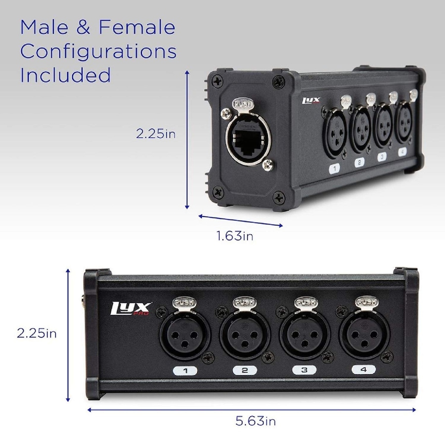 Image 878011_ALTMORE3.jpg, Product 878-011 / Price $74.99, LyxPro 4 Channel XLR Splitter Box, Cable Breakout Male & Female to RJ45 Ethercon from LyxPro on TSC.ca's Toys & Hobbies department