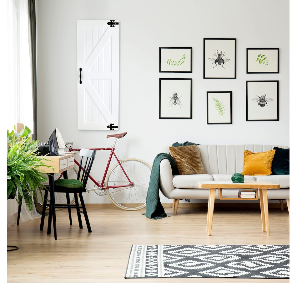 Image 878026_ALTMORE11.jpg, Product 878-026 / Price $265.99, Ivation Ironing Board, Wall Mounted Ironing Board Cabinet W/Farmhouse Door & Release Lever, White from Ivation on TSC.ca's Home & Garden department