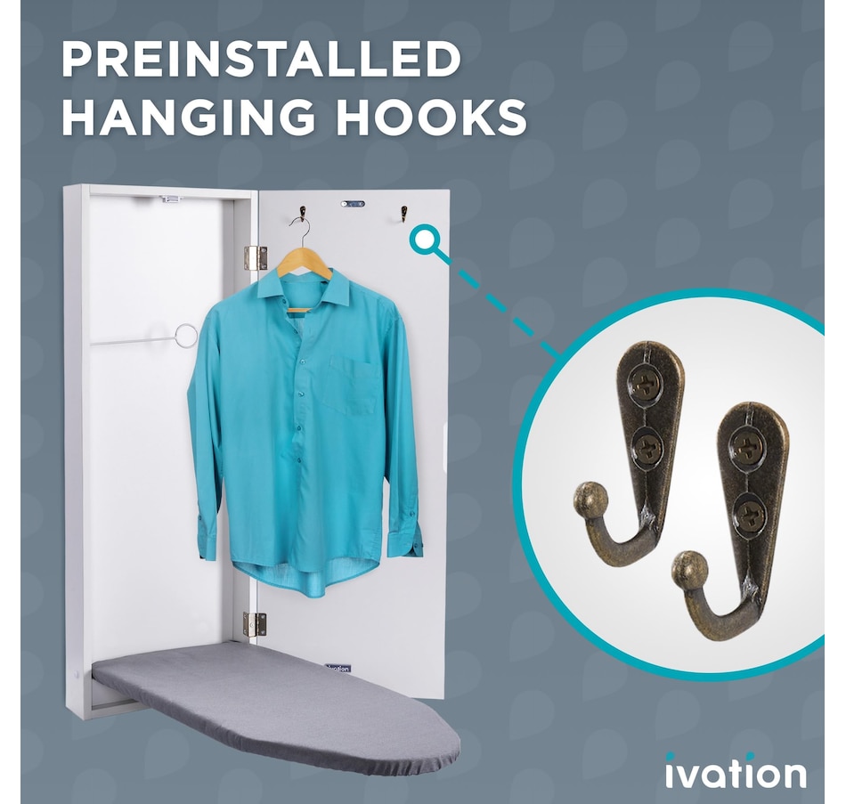 Image 878029_ALTMORE13.jpg, Product 878-029 / Price $159.99 - $229.99, Ivation Ironing Board, Wall Mounted Ironing Board Cabinet W/Right Side Door, Mirror & Lever, White from Ivation on TSC.ca's Home & Garden department