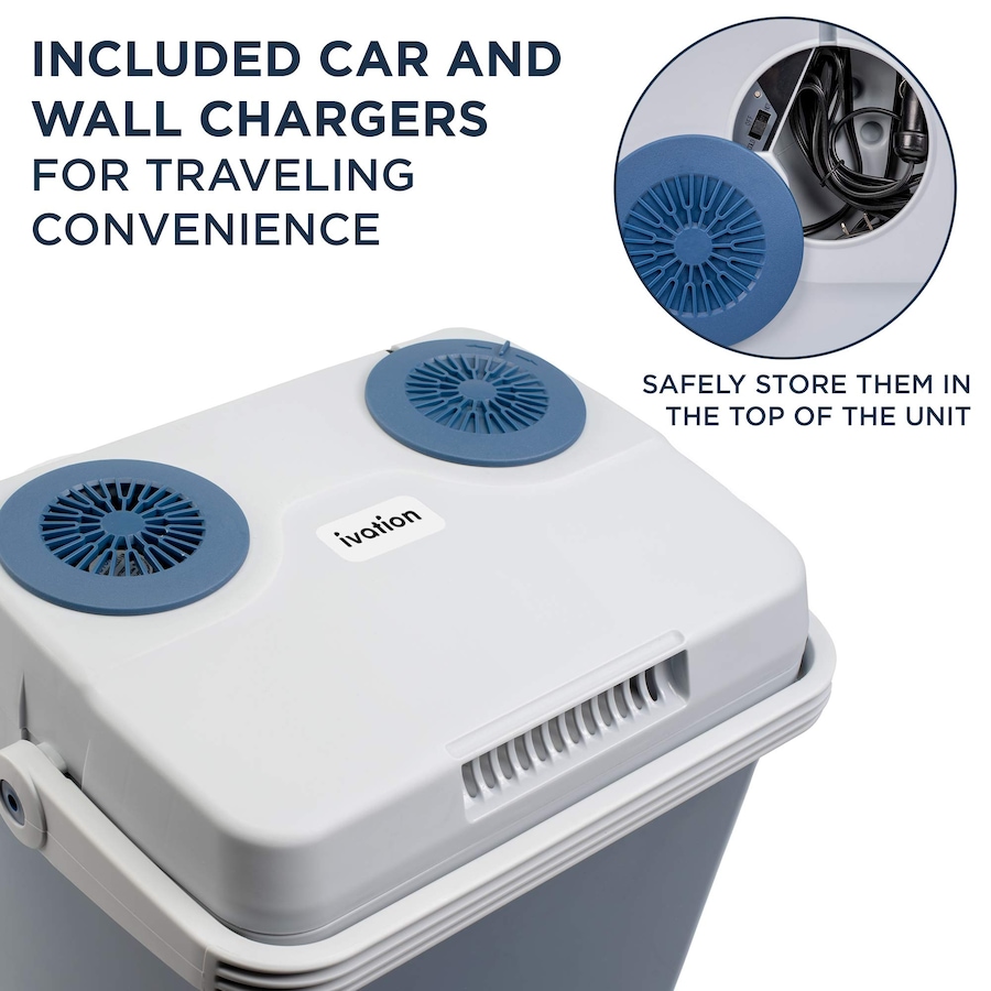 Image 878031_ALTMORE3.jpg, Product 878-031 / Price $159.99, Ivation Electric Cooler & Warmer, 25 L Portable Thermoelectric 12 Volt Cooler with Handle - Blue from Ivation on TSC.ca's Kitchen department
