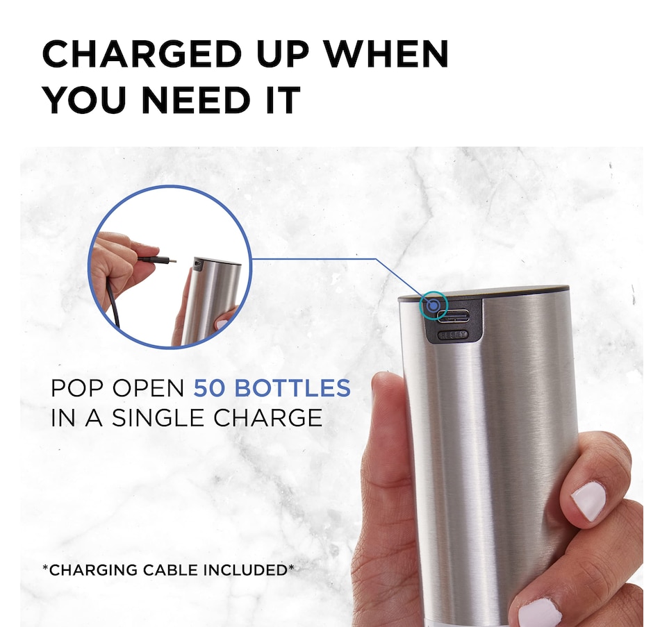 Image 878056_ALTMORE2.jpg, Product 878-056 / Price $69.99, Ivation Rechargeable Automatic Wine Opener, Electric Wine Bottle Opener W/LED Lights & Foil Cutter from Ivation on TSC.ca's Kitchen department