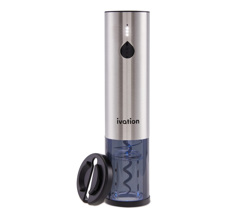 Image 878056_ST01.jpg, Product 878-056 / Price $69.99, Ivation Rechargeable Automatic Wine Opener, Electric Wine Bottle Opener W/LED Lights & Foil Cutter from Ivation on TSC.ca's Kitchen department