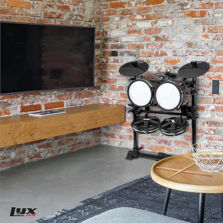 Image 878062_ALTMORE6.jpg, Product 878-062 / Price $489.99, LyxJam 7-Piece Electronic Drum Set, Pro Electric Drum Set with Mesh Fabric, Throne & Sticks Included from LyxPro on TSC.ca's Toys & Hobbies department