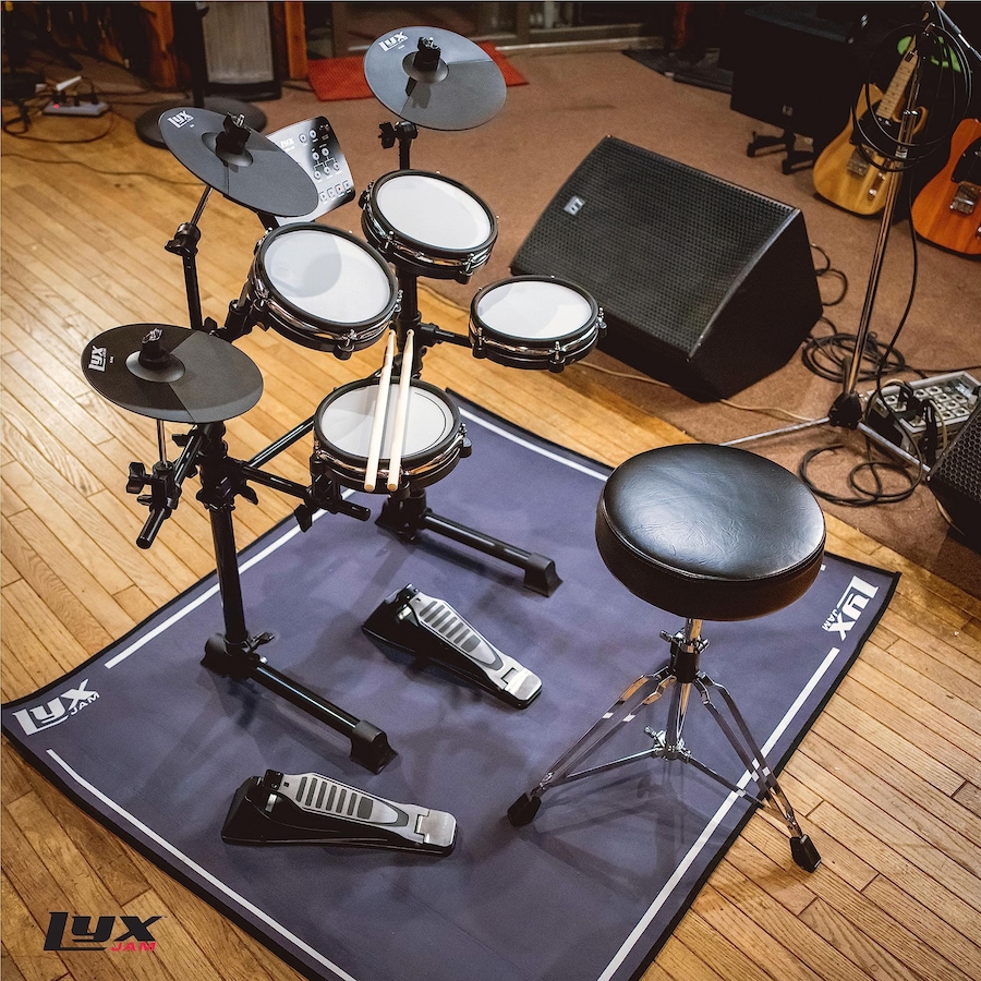 Image 878062_ALTMORE7.jpg, Product 878-062 / Price $489.99, LyxJam 7-Piece Electronic Drum Set, Pro Electric Drum Set with Mesh Fabric, Throne & Sticks Included from LyxPro on TSC.ca's Toys & Hobbies department