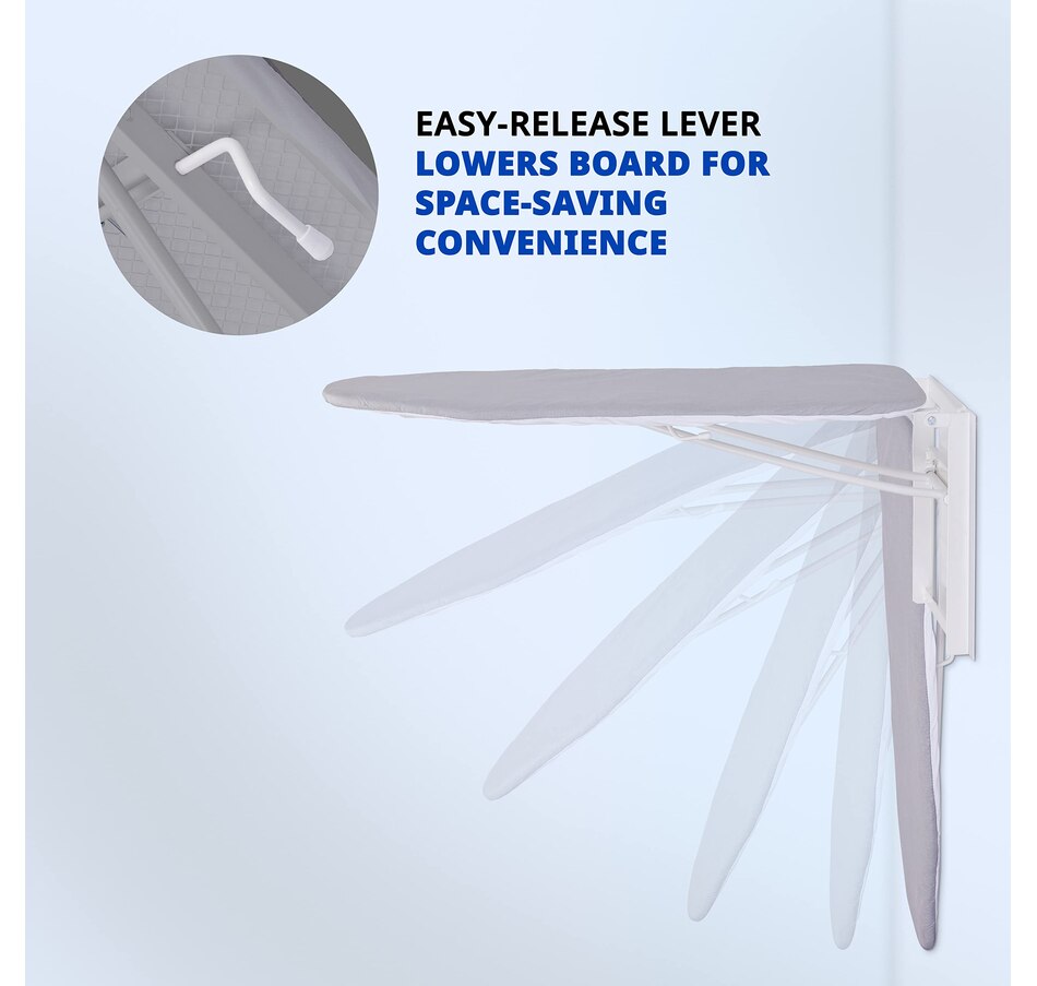 Image 878068_ALTMORE1.jpg, Product 878-068 / Price $109.99, Ivation Wall Mounted Ironing Board, 36.2” x 12.2” Fold Down Iron Board for Home, Apartment & More from Ivation on TSC.ca's Beauty department