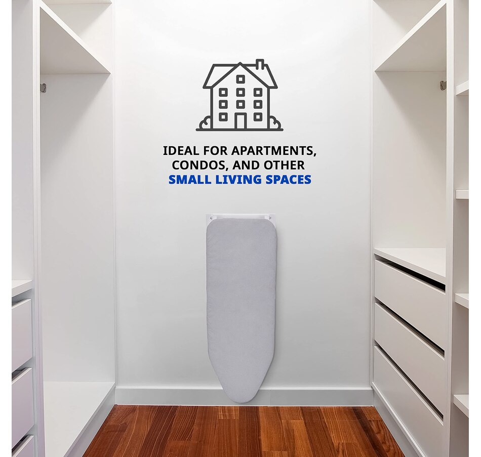 Image 878068_ALTMORE2.jpg, Product 878-068 / Price $109.99, Ivation Wall Mounted Ironing Board, 36.2” x 12.2” Fold Down Iron Board for Home, Apartment & More from Ivation on TSC.ca's Beauty department