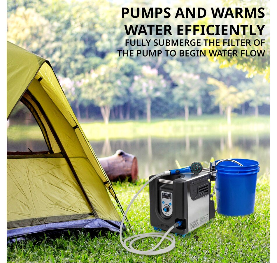 Image 878075_ALTMORE1.jpg, Product 878-075 / Price $549.99, Hike Crew Portable Propane Water Heater & Shower Pump with Built-In Battery, Safety Shutoff & Case from Hike Crew on TSC.ca's Health & Fitness department