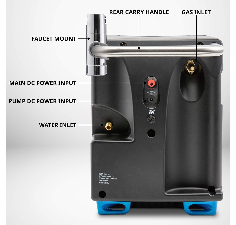 Image 878075_ALTMORE5.jpg, Product 878-075 / Price $549.99, Hike Crew Portable Propane Water Heater & Shower Pump with Built-In Battery, Safety Shutoff & Case from Hike Crew on TSC.ca's Health & Fitness department