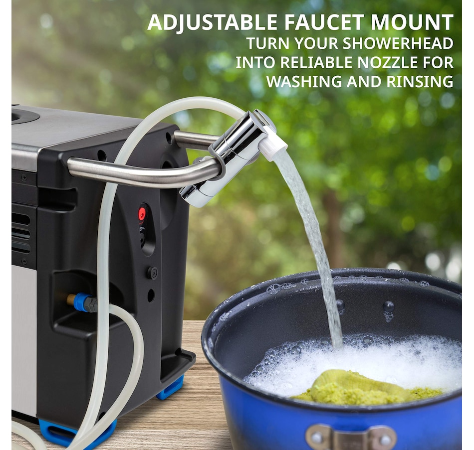 Image 878075_ALTMORE7.jpg, Product 878-075 / Price $549.99, Hike Crew Portable Propane Water Heater & Shower Pump with Built-In Battery, Safety Shutoff & Case from Hike Crew on TSC.ca's Health & Fitness department