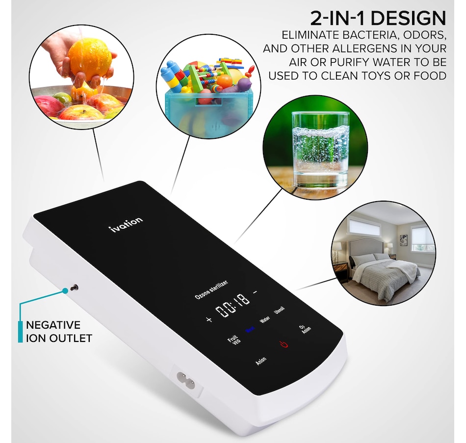 Image 878077_ALTMORE1.jpg, Product 878-077 / Price $59.99, Ivation Multipurpose Ozone Sterilizer for Air & Water, Portable Deodorizing & Disinfecting System from Ivation on TSC.ca's department