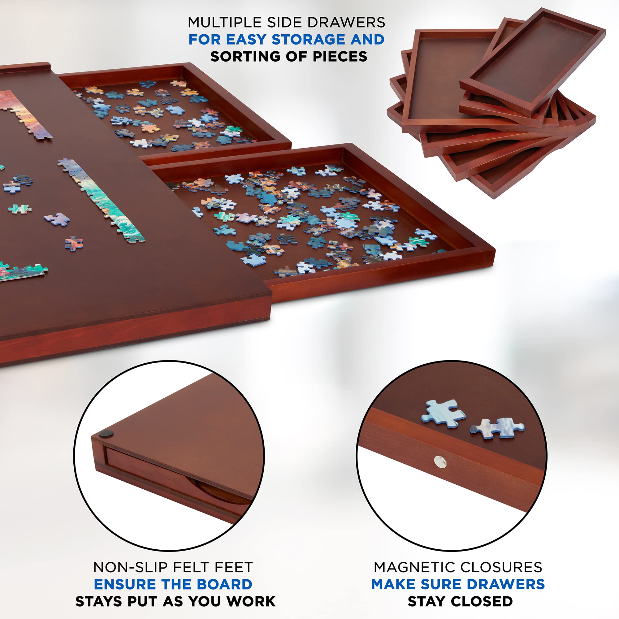 For Adults With Drawers 1500-Piece Puzzle Board With Drawers