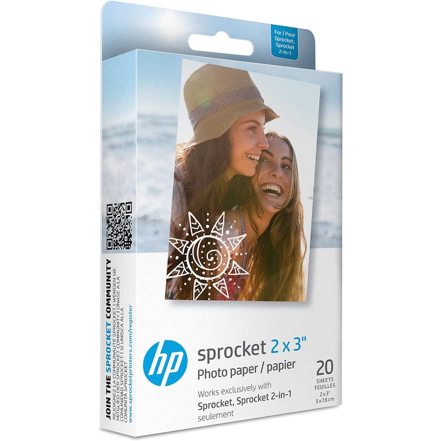Image 878097_ST01.jpg, Product 878-097 / Price $14.99, HP Sprocket Zink Photo Paper 2x3" (20 Sheets) for the HP Sprocket Photo Printers from HP - Hewlett Packard on TSC.ca's Toys & Hobbies department