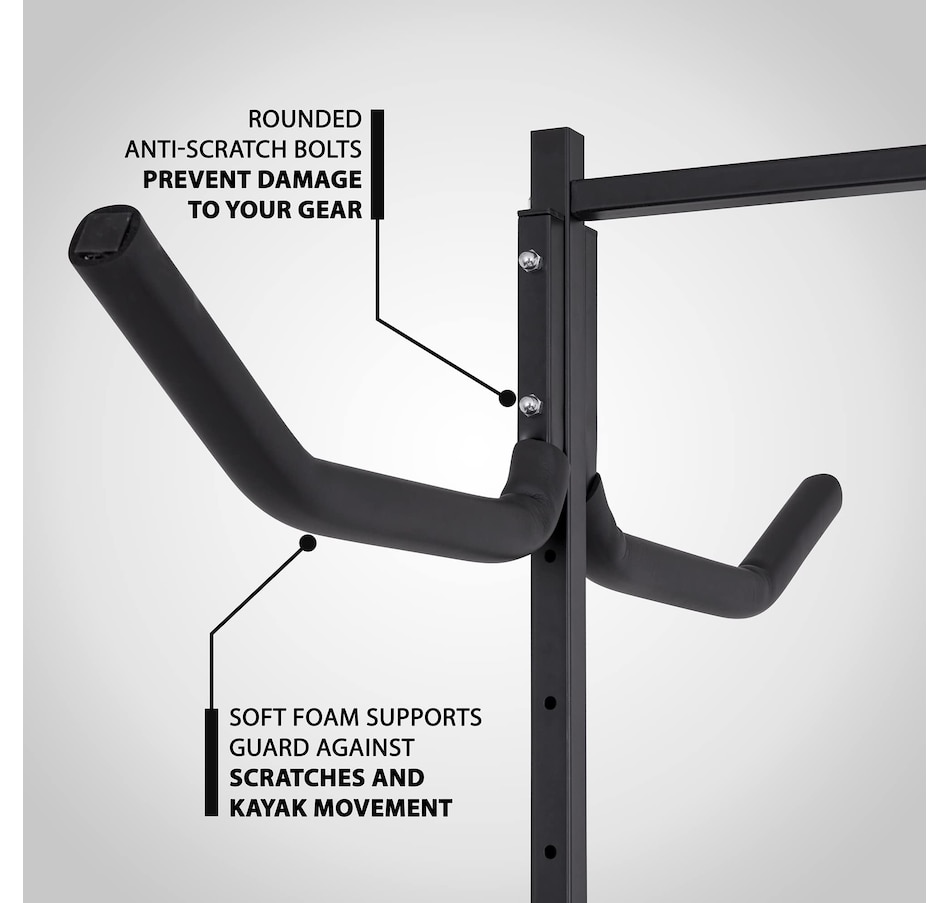 Image 878098_ALTMORE7.jpg, Product 878-098 / Price $489.99 - $599.99, RaxGo Freestanding 4 Kayak Rack, Heavy Duty Kayak Stand for Indoor, Outdoor, Garage, Shed, or Dock from Raxgo on TSC.ca's Health & Fitness department