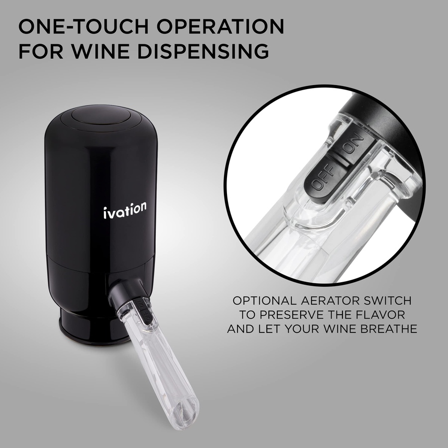 Image 878105_ALTMORE2.jpg, Product 878-105 / Price $49.99, Ivation Wine Aerator & Wine Dispenser with Flexible Tube, Battery-Operated Wine Aerator Pourer Spout from Ivation on TSC.ca's Kitchen department