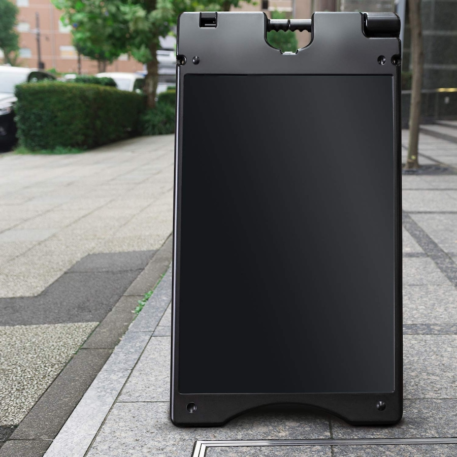 Image 878109_ALTMORE10.jpg, Product 878-109 / Price $139.99 - $174.99, Jumbl A Frame Sandwich Board – 15.7 x 26” Display Sidewalk Sign with PVC Sign Protector (White) from Jumbl on TSC.ca's Electronics department
