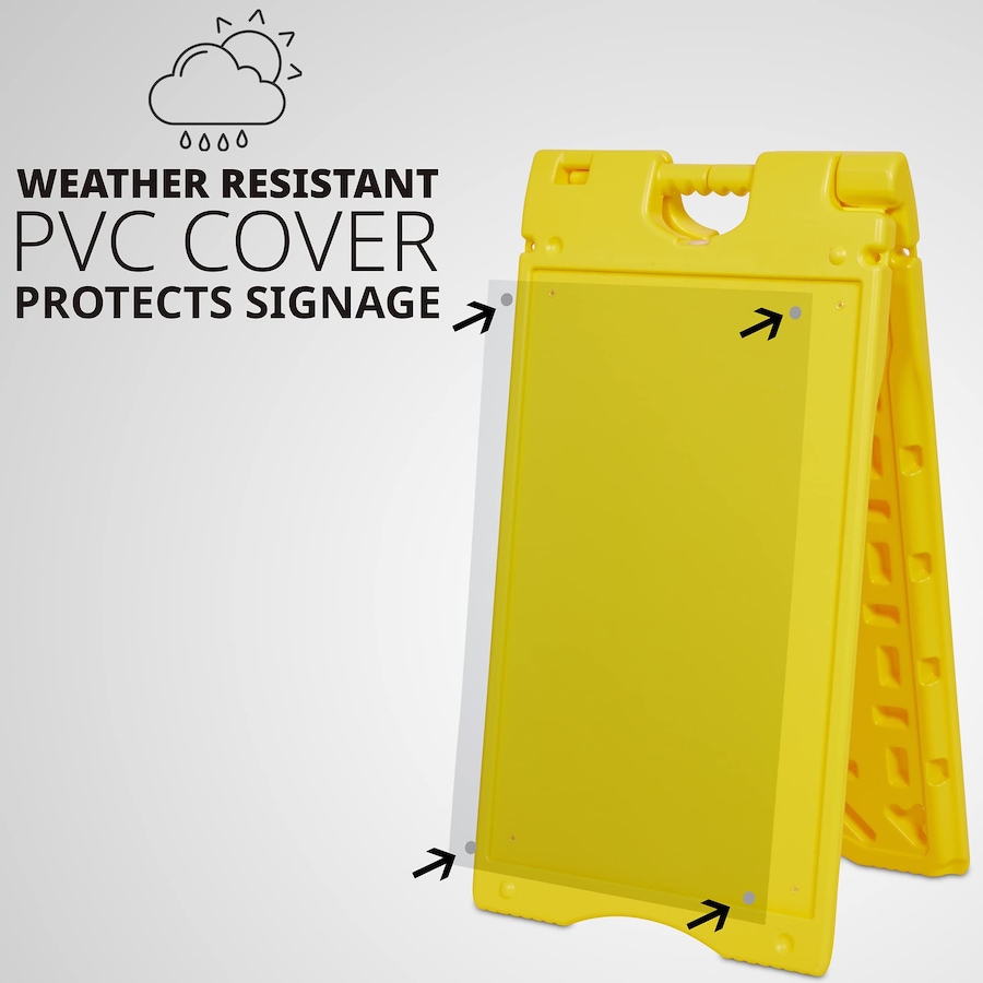 Image 878109_ALTMORE14.jpg, Product 878-109 / Price $139.99 - $174.99, Jumbl A Frame Sandwich Board – 15.7 x 26” Display Sidewalk Sign with PVC Sign Protector (White) from Jumbl on TSC.ca's Electronics department