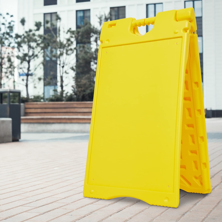 Image 878109_ALTMORE17.jpg, Product 878-109 / Price $139.99 - $174.99, Jumbl A Frame Sandwich Board – 15.7 x 26” Display Sidewalk Sign with PVC Sign Protector (White) from Jumbl on TSC.ca's Electronics department
