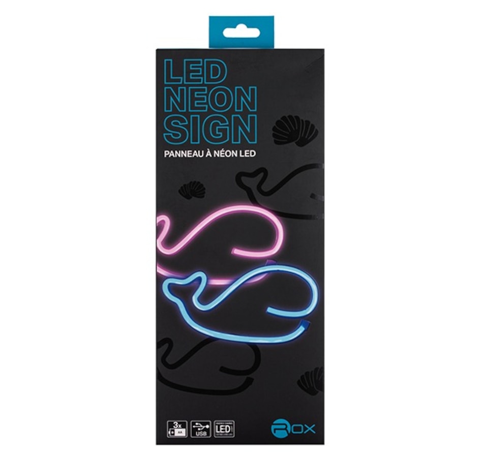 Image 878114.jpg, Product 878-114 / Price $16.99, LED Neon Sign - Whale Design | Battery & USB Powered Oceanic Glow Light | Playful and Elegant Decorative Neon Art for Bedrooms, Nurseries, and Coastal Spaces from Tradeopia on TSC.ca's Home & Garden department