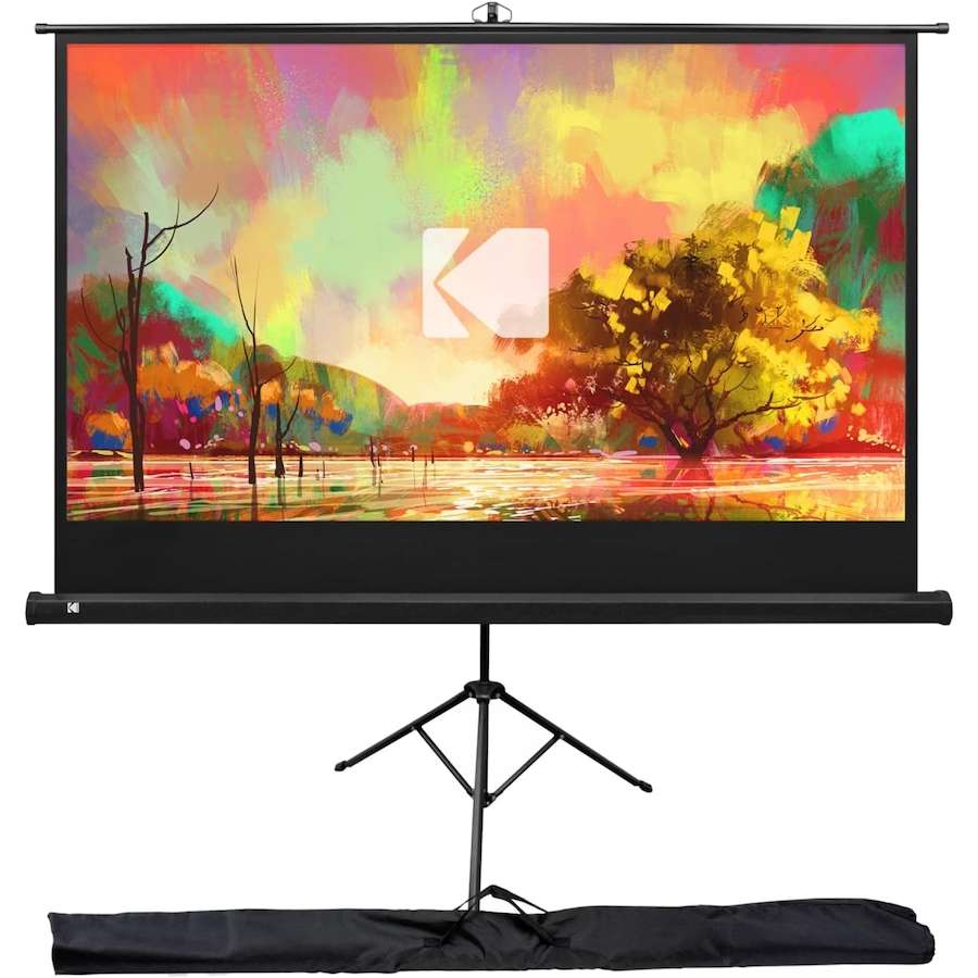 Image 878119_ALTMORE6.jpg, Product 878-119 / Price $216.49, Kodak 100" Projector Screen with Stand, Portable 16:9 Projector Screen with Tripod Stand & Bag from Kodak on TSC.ca's Electronics department