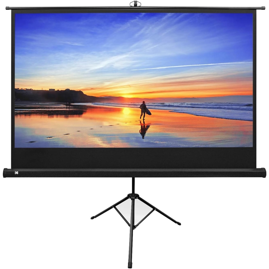 Image 878119_ALTMORE8.jpg, Product 878-119 / Price $216.49, Kodak 100" Projector Screen with Stand, Portable 16:9 Projector Screen with Tripod Stand & Bag from Kodak on TSC.ca's Electronics department
