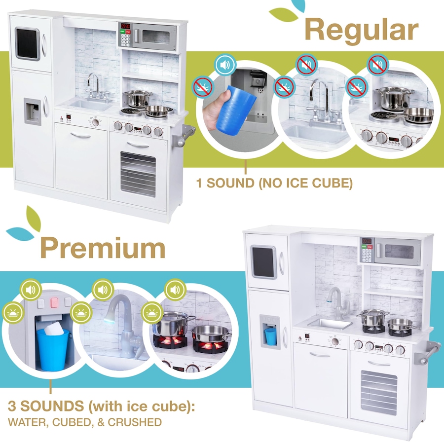 Image 878127_ALTMORE1.jpg, Product 878-127 / Price $259.99, Lil' Jumbl Premium Kids Kitchen Set, Wooden Pretend Play Kitchen with Sounds & Accessories - White from Jumbl on TSC.ca's Toys & Hobbies department