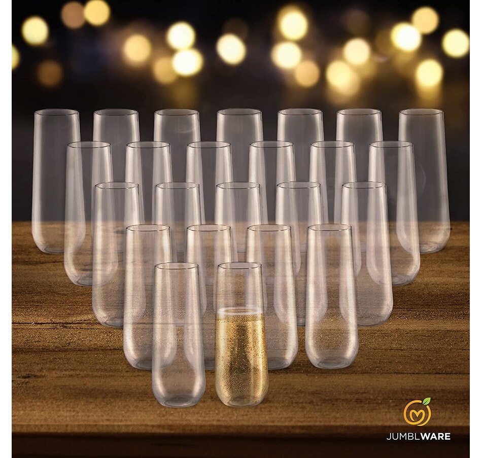 Image 878129_ALTMORE3.jpg, Product 878-129 / Price $62.99, JumblWare 24 Stemless Disposable Plastic Champagne Flutes (9-oz.), Clear from JumblWare on TSC.ca's Kitchen department
