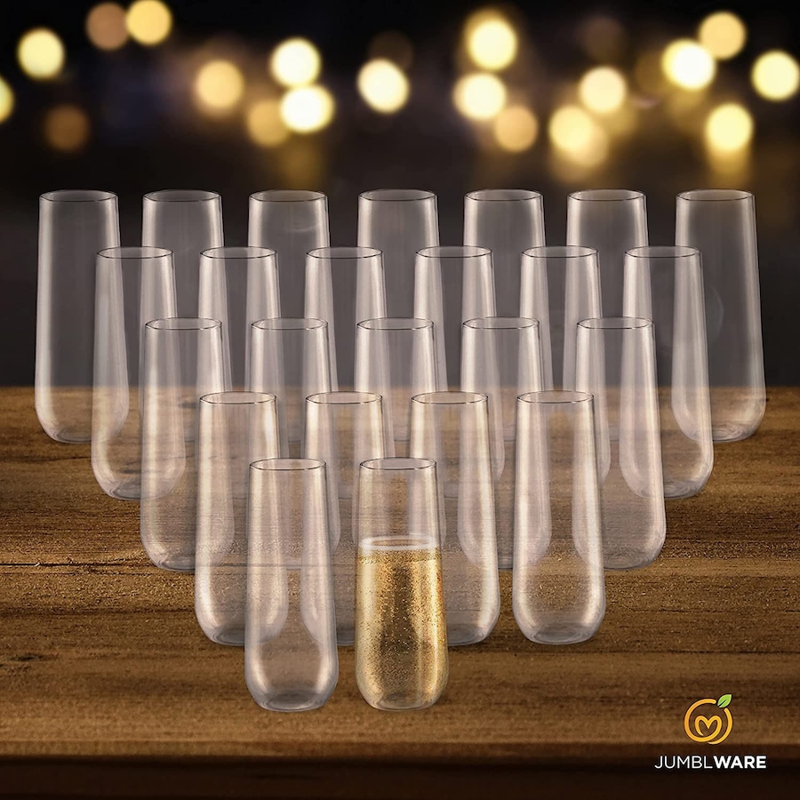 Image 878129_ALTMORE3.jpg, Product 878-129 / Price $62.99, JumblWare 24 Stemless Disposable Plastic Champagne Flutes (9-oz.), Clear from JumblWare on TSC.ca's Kitchen department