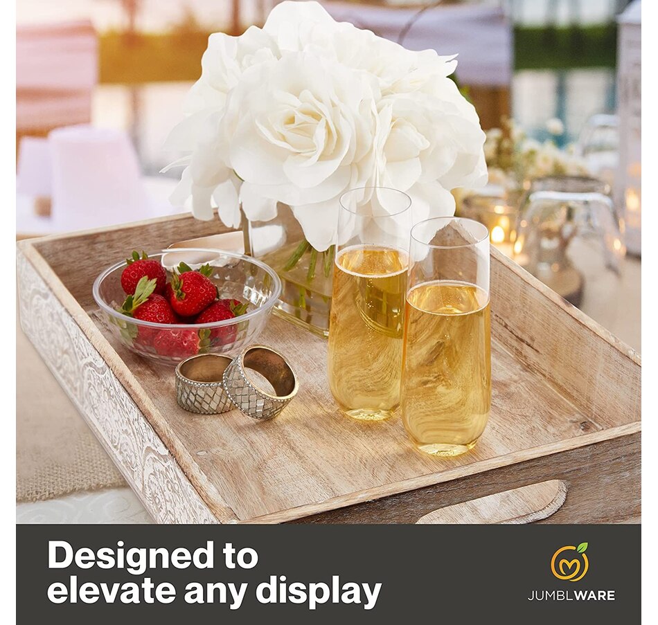 Image 878129_ALTMORE5.jpg, Product 878-129 / Price $62.99, JumblWare 24 Stemless Disposable Plastic Champagne Flutes (9-oz.), Clear from JumblWare on TSC.ca's Kitchen department