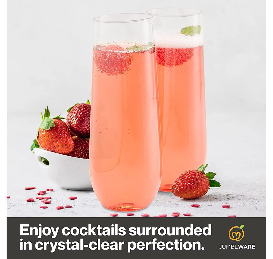 Image 878129_ALTMORE6.jpg, Product 878-129 / Price $62.99, JumblWare 24 Stemless Disposable Plastic Champagne Flutes (9-oz.), Clear from JumblWare on TSC.ca's Kitchen department